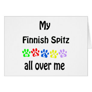 Finsk Spitz Walks Design Hälsningskort