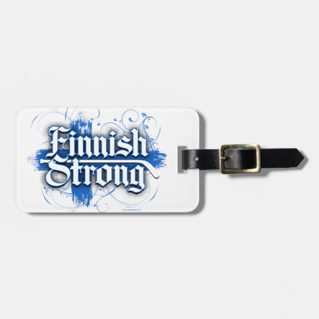 Finsk strong (Hockey) - bagagetag Bagagebricka (Horisontell Framsida)