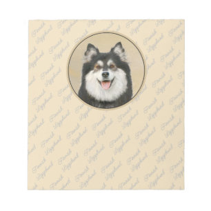 Finska apphund Painting - Cute Original Hund Art Anteckningsblock