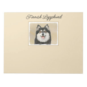 Finska apphund Painting - Cute Original Hund Art Anteckningsblock