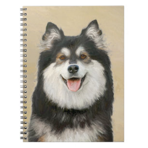 Finska apphund Painting - Cute Original Hund Art Anteckningsbok