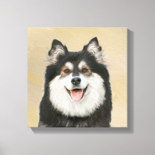 Finska apphund Painting - Cute Original Hund Art Canvastryck