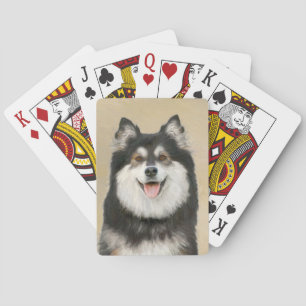 Finska apphund Painting - Cute Original Hund Art Casinokort