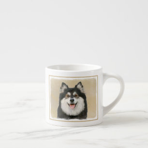 Finska apphund Painting - Cute Original Hund Art Espressomugg