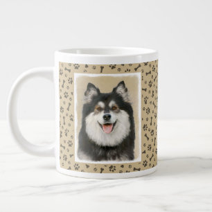 Finska apphund Painting - Cute Original Hund Art Jumbo Mugg