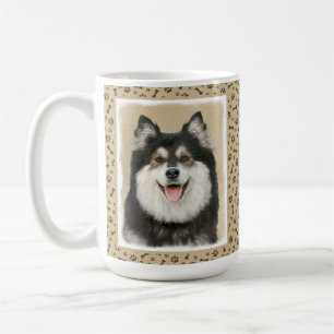 Finska apphund Painting - Cute Original Hund Art Kaffemugg