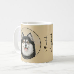 Finska apphund Painting - Cute Original Hund Art Kaffemugg