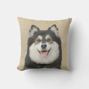 Finska apphund Painting - Cute Original Hund Art Kudde