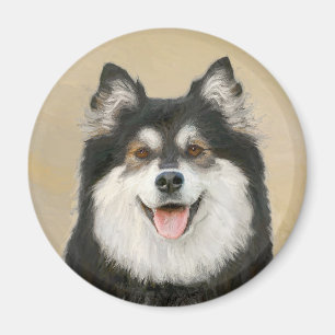 Finska apphund Painting - Cute Original Hund Art Magnet