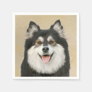 Finska apphund Painting - Cute Original Hund Art Pappersservett