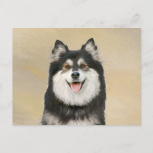 Finska apphund Painting - Cute Original Hund Art Vykort