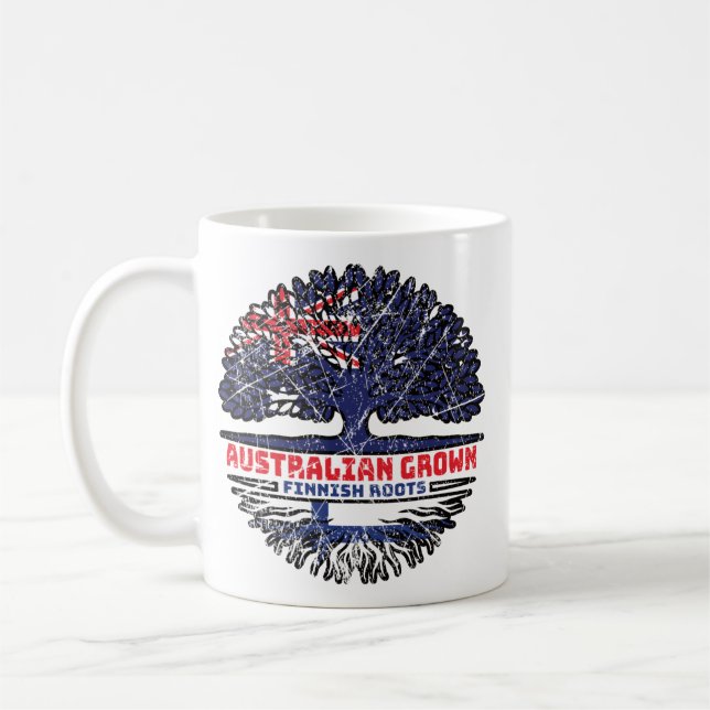 Finska australiska Australiens Träd-rötter Kaffemugg (Vänster)
