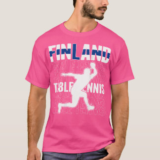 Finska Bord Tennis Fläkt Jersey Finska Flagga Ping T Shirt