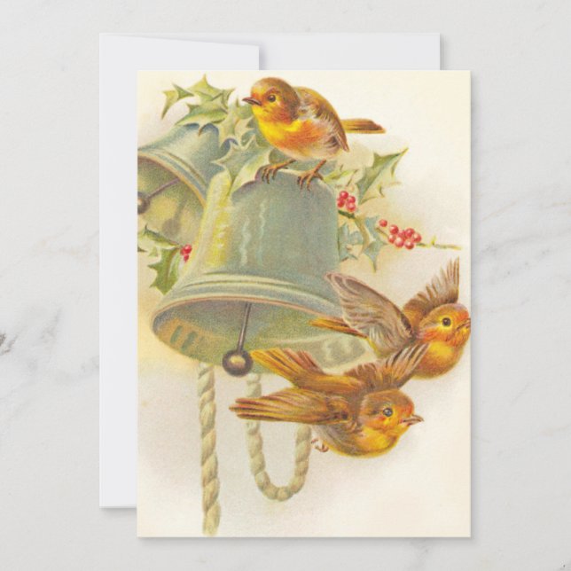 Finska fåglar på Klockor vid Gulten under julhelge Julkort (Framsida)