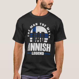 Finska Finland Flagga Far T Shirt