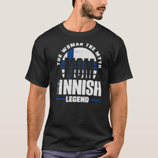 Finska Finland Flagga Mor T Shirt (Framsida)