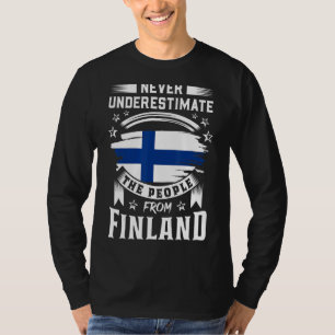 Finska Finland för kvinnor i Manar Sisu Lappland K T Shirt