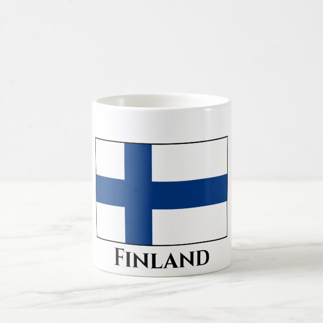 Finska (finska) Flagga Kaffemugg (Center)