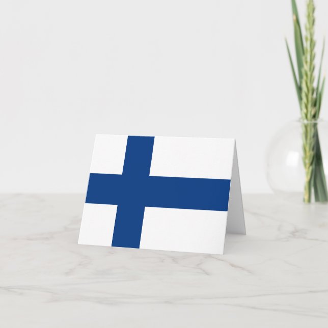 Finska (finska) Flagga Kort (Framsida)