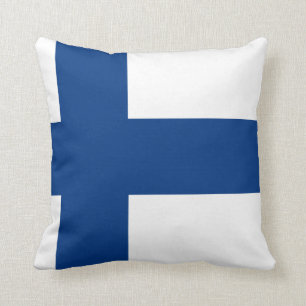 Finska (finska) Flagga Kudde