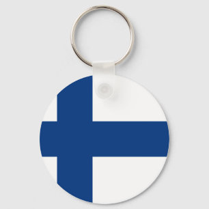 Finska (finska) Flagga Nyckelring