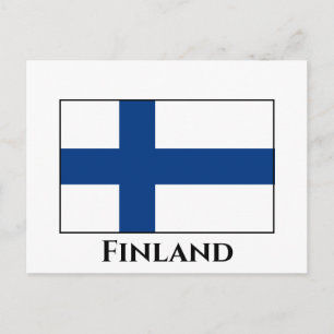 Finska (finska) Flagga Vykort
