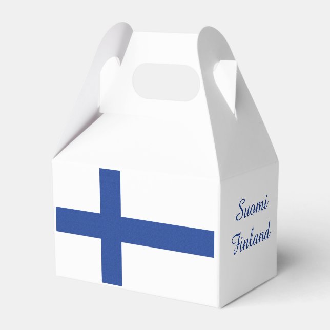 Finska Flagga anpassningsbar-förmånslådor Presentaskar (Framsidan Sidan)