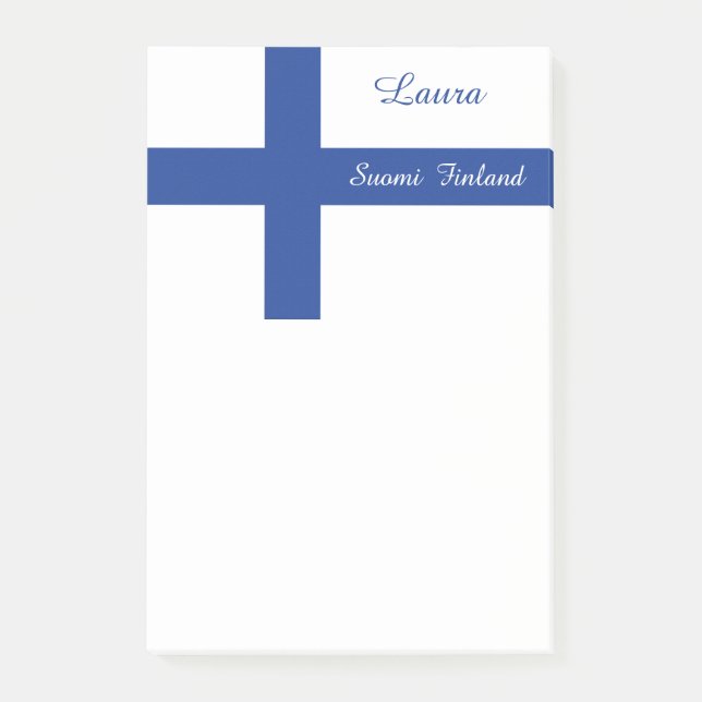 Finska Flagga anpassningsbar Post-it-anteckningar Post-it Block (Framsida)