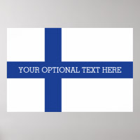 Finska Flagga anpassningsbar poster
