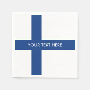 Finska flagga av blöjor från anpassningsbar party pappersservett