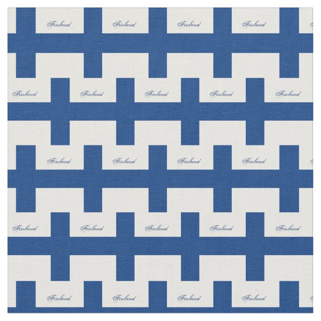 Finska Flagga & Finland Trendig Fabric/mode Finn Tyg (Närbild)