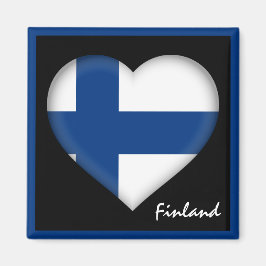 Finska flagga & Heart, Finland helgdag/sport Magnet