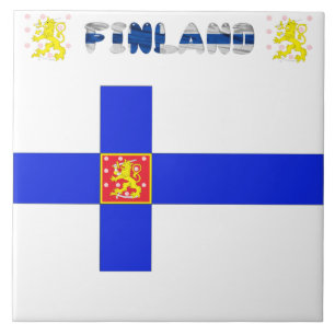 Finska flagga kakelplatta