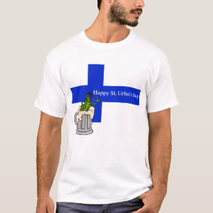 Finska Flagga med gräshopper i Beer Mugg T-Shirt