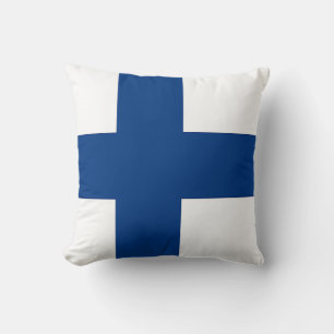 Finska Flagga om amerikanska MoJo Pillow Kudde