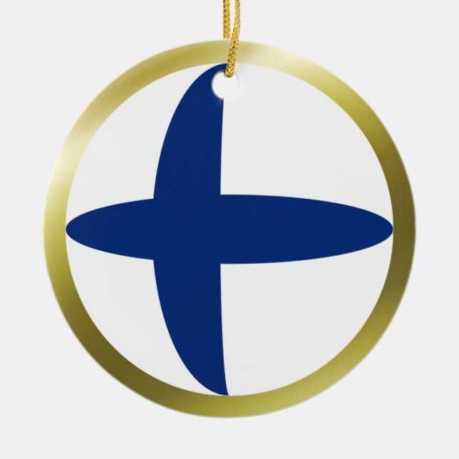 Finska Flagga Ornament (Framsidan)