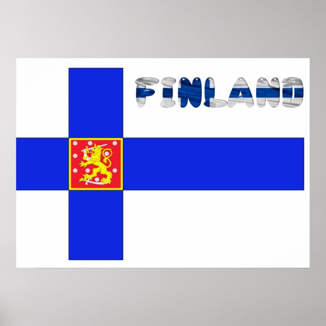 Finska flagga poster (Framsidan)