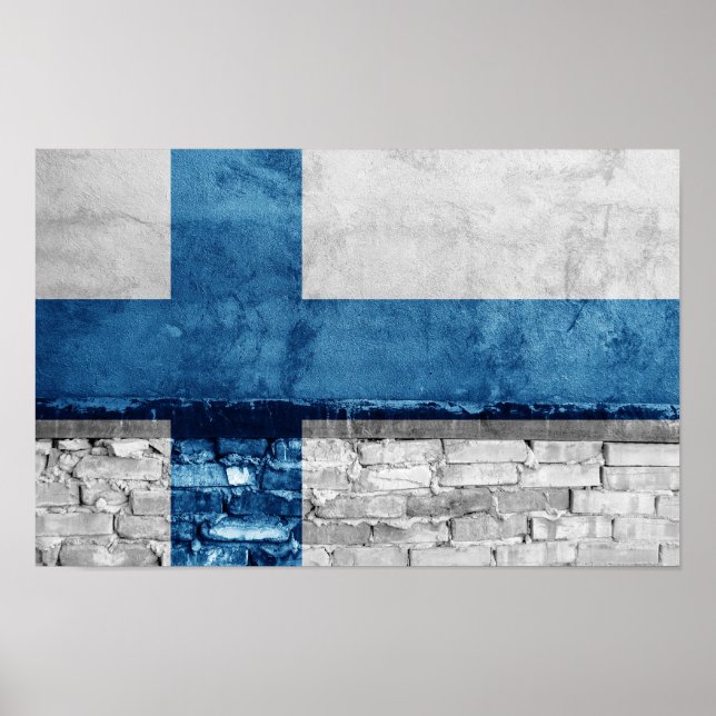 Finska flagga poster (Framsidan)