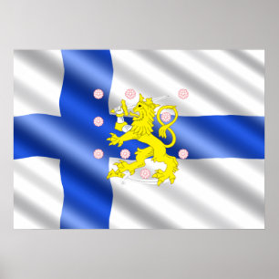 Finska flagga poster