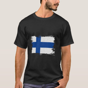 Finska Flagga Vintage Finn Finska Pridet Finska Ro T Shirt