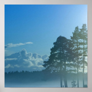 Finska foggy sjö poster