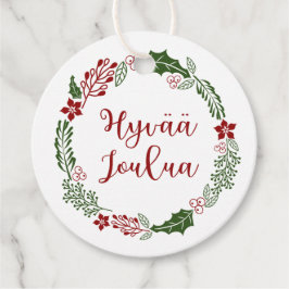 Finska God jul, Hyvää joulua, Anpassningsbar Gåvor Etiketter