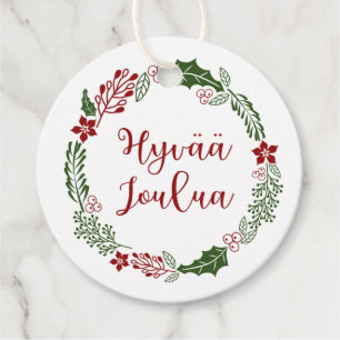 Finska God jul, Hyvää joulua, Anpassningsbar Gåvor Etiketter