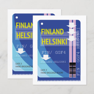 Finska Helsingfors-biljett