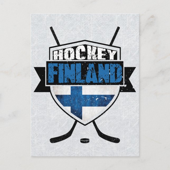Finska Hockey Shield Suomi Vykort (Framsida)