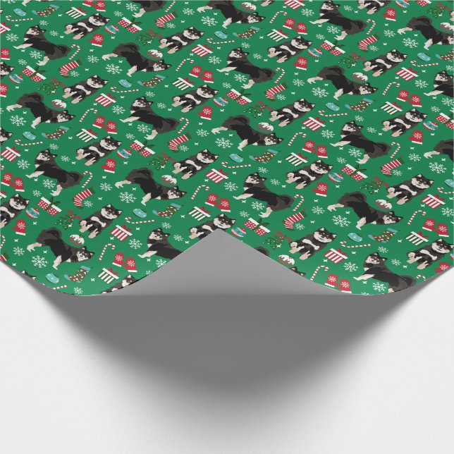 Finska hund Lapphund christmas Presentpapper (Hörn)