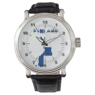 Finska land flagga armbandsur