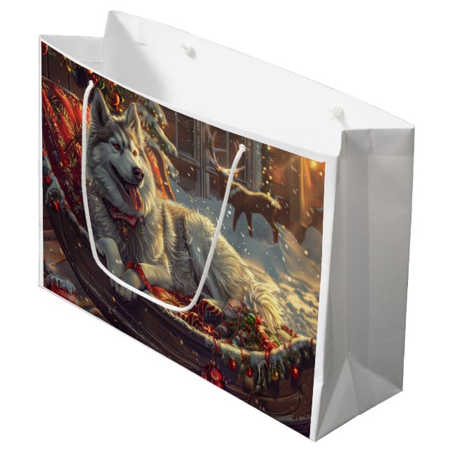 Finska Laphund Hund julfesten (Framsidan Vinklad)