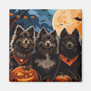Finska Lapphund Halloween Spooky Magnet