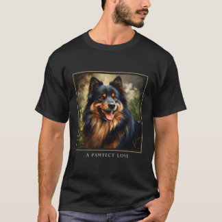 Finska Lapphund Hund Garden Flowers Painting Pet M T Shirt
